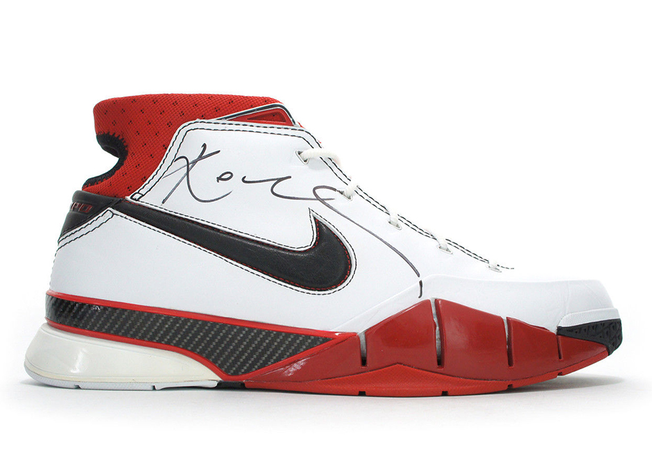 Autographed Pair of Kobe Bryant's First Nike Signature Shoe is on eBay 