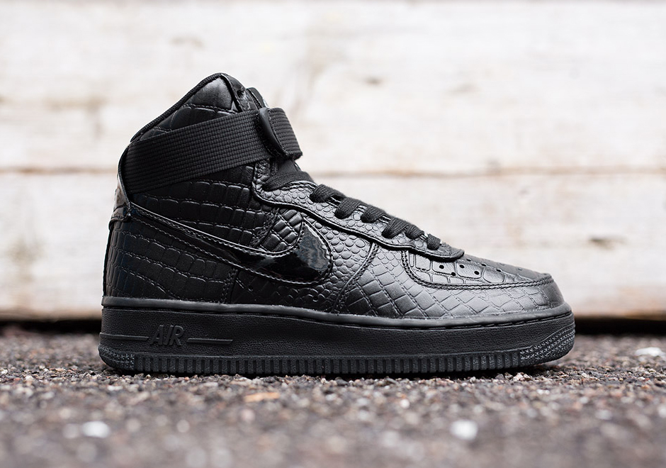 Nike Women's Air Force 1 High "Black Croc"