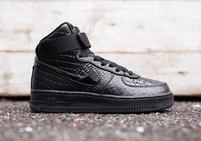 Nike Women’s Air Force 1 High “Black Croc”