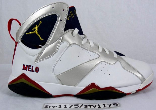 Four Air Jordan 7 Retro Olympic Pes For Jordan Brand Athletes Carmelo Anthony