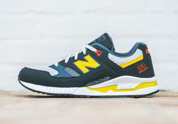 New Balance 530 90s Running Collection Navy Yellow 2