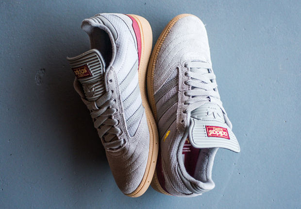 adidas Buzenitz – Grey Suede – Red – Gum