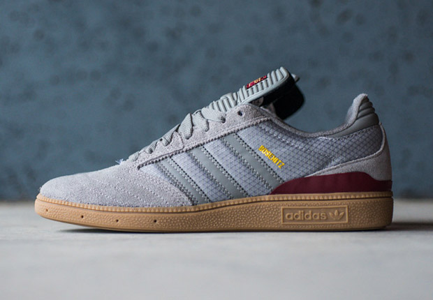 Adidas Buzenitz Grey Suede Red Gum 2