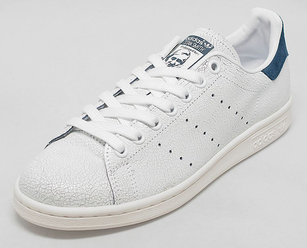 Adidas Originals Womens Stan Smith Crack White Navy 2