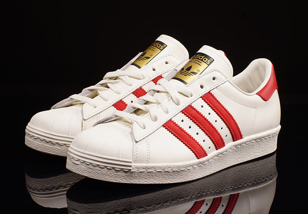 Adidas Superstar Deluxe White Red 2