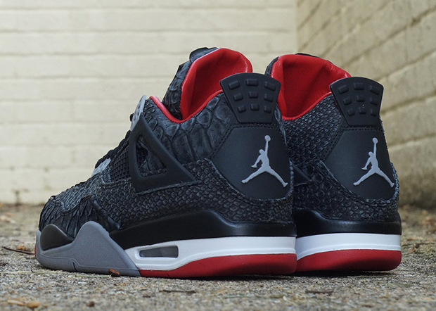 Air Jordan Iv Bred Suede Python Jbf Customs 4