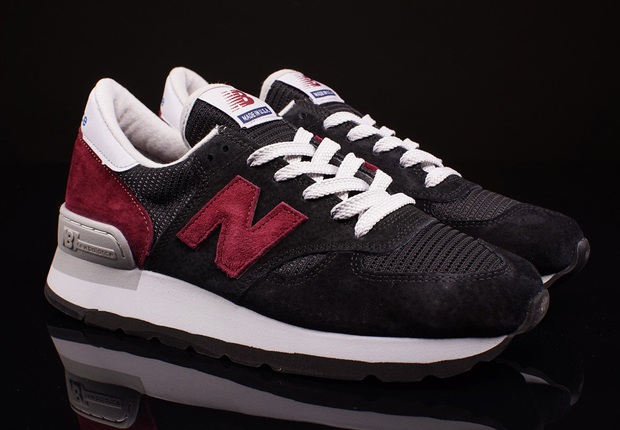 New Balance 990 Black Wine Red 3