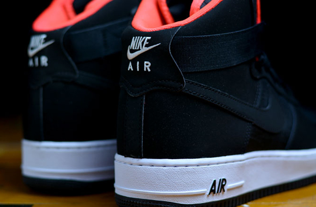 Nike Air Force 1 High Black Bright Crimson White 4