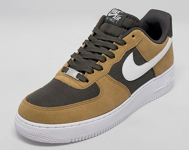 Nike Air Force 1 Low Tan Velvet Brown White 02