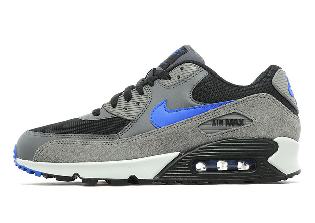 Nike Air Max 90 - Dark Grey - Hyper Cobalt