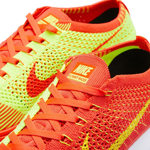 Nike Flyknit Racer Bright Crimson Volt 04