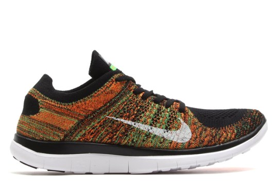 Nike Free 4.0 Flyknit – Poison Green – Total Orange