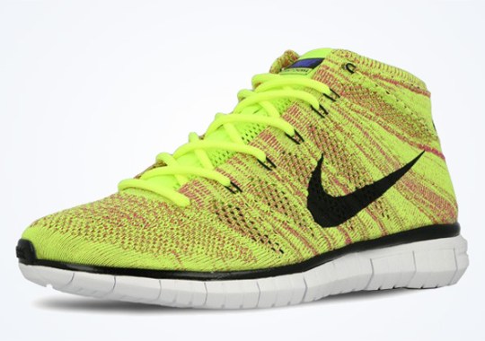 Nike Free Flyknit Chukka – Volt – Fuchsia Flash – Lyon Blue