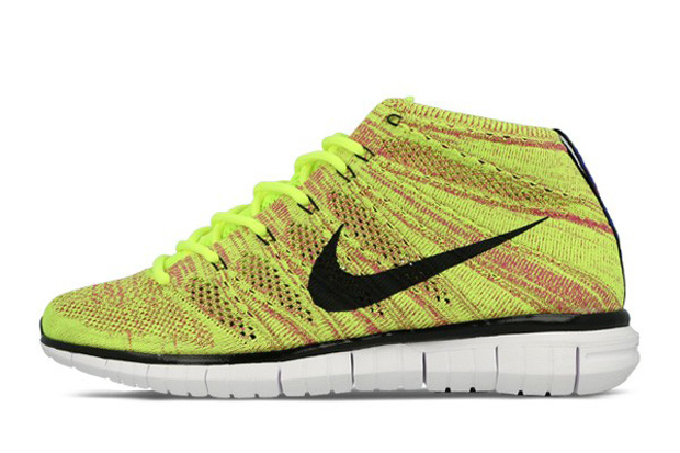 Nike Free Flyknit Chukka Volt Fuchsia Flash Lyon Blue 02