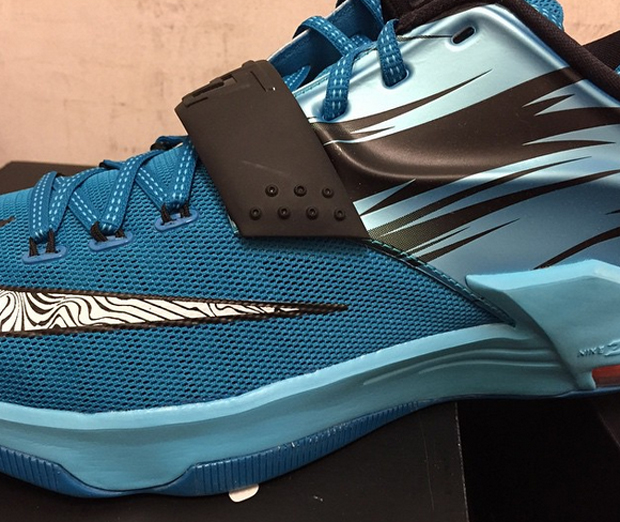 Nike Kd 7 Light Lacquer Blue Clearwater Total Orange White 5