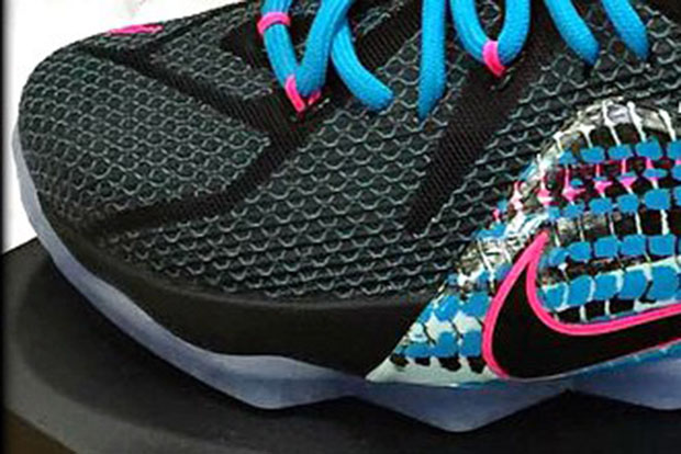 Nike LeBron 12 – Black – Pink – Blue Lagoon