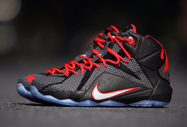 Nike LeBron 12 - Black - Bright Crimson - White