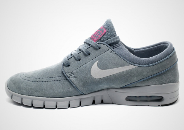 Nike Sb Stefan Janoski Max Suede Grey Metallic Silver 2