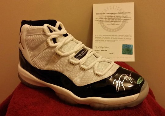 Rare Air Jordan 11 “DMP” Golden Eyelet Sample is Autographed by Michael Jordan