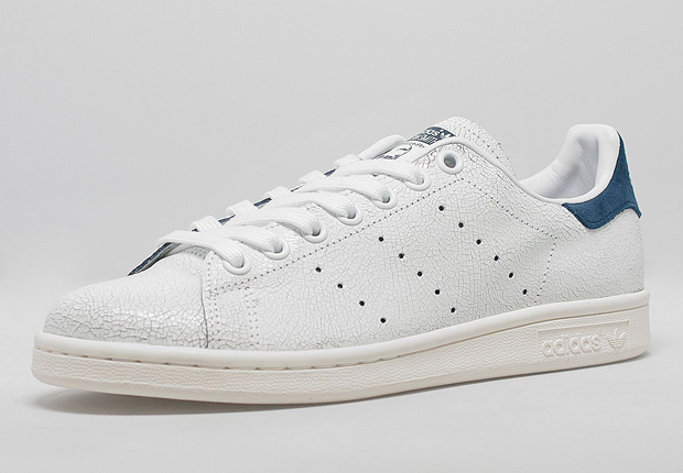 adidas Originals Womens Stan Smith Crack – White – Navy