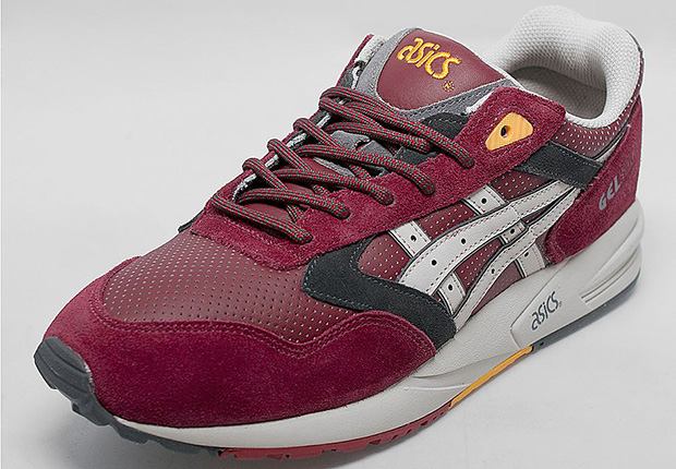 Asics Gel Saga Burgundy Black Yellow 2