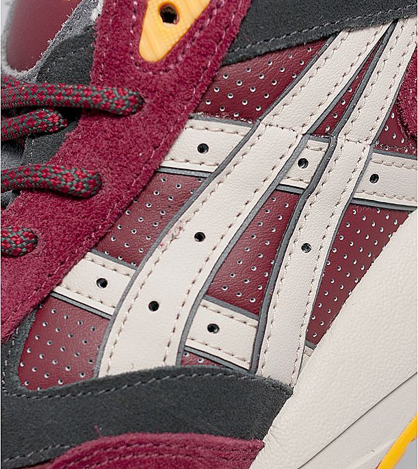 Asics Gel Saga Burgundy Black Yellow 3