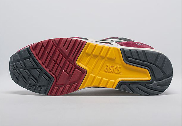 Asics Gel Saga Burgundy Black Yellow 5