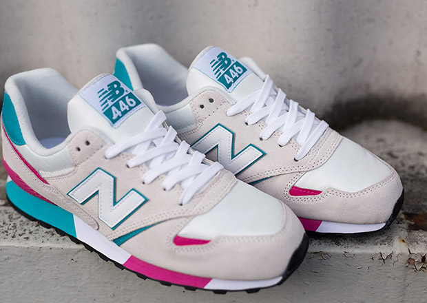 New Balance 446 White Pink Turquoise 4