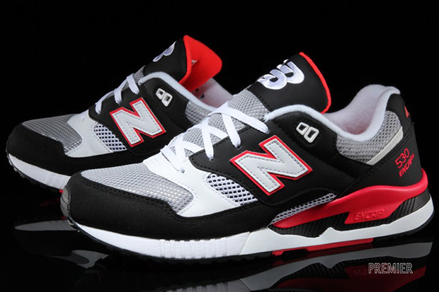 New Balance 530 Black Hot Red Grey 3