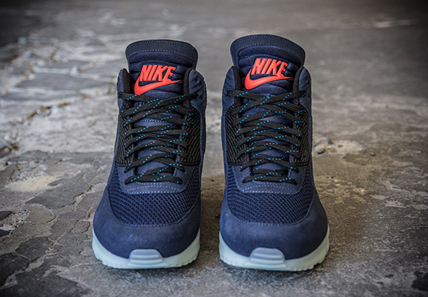 Nike Air Max 90 Sneakerboot Ice Midnight Navy Bright Crimson 2