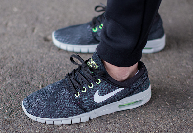 Nike Sb Stefan Janoski Max Dark Grey Flash Lime 3