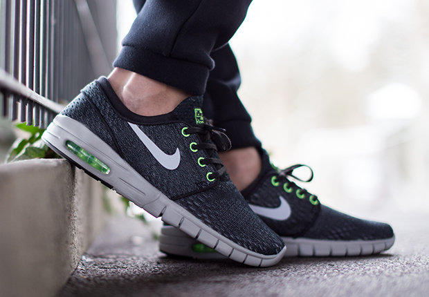 Nike Sb Stefan Janoski Max Dark Grey Flash Lime 4