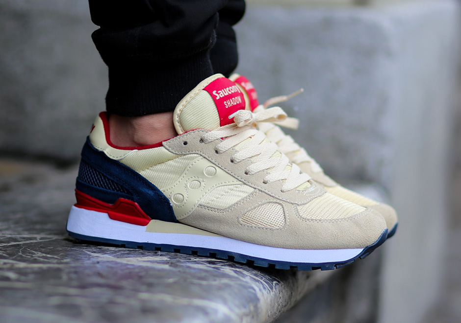 Saucony Shadow Original Cream Navy Red 2