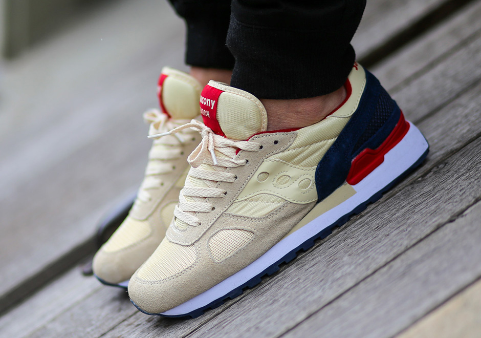 Saucony Shadow Original Cream Navy Red 3