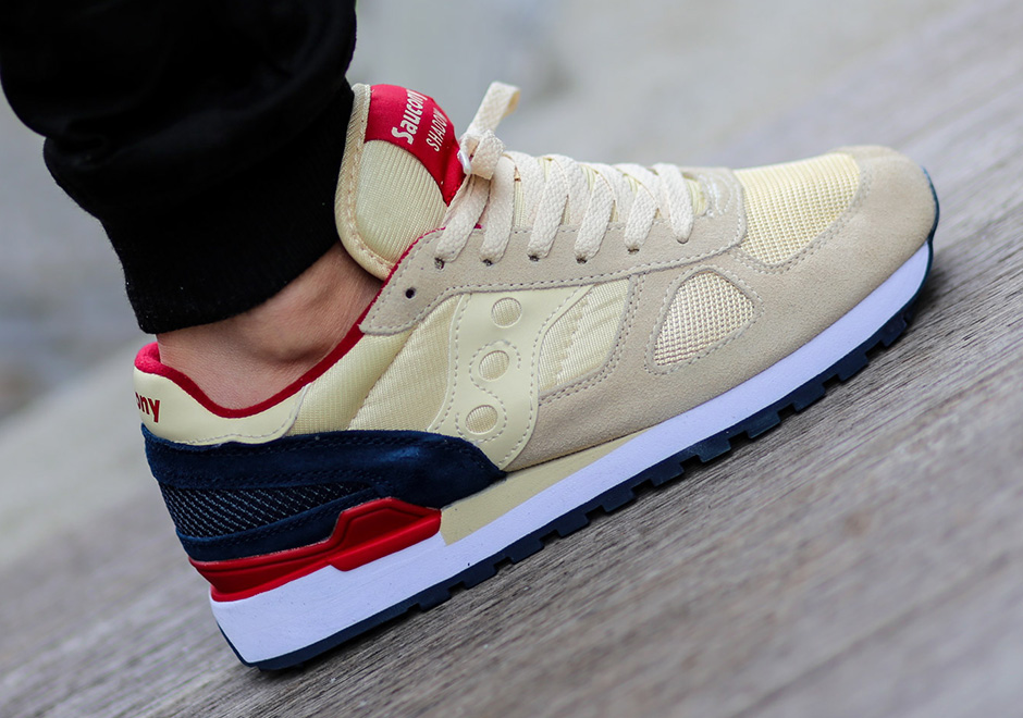 Saucony Shadow Original Cream Navy Red 4