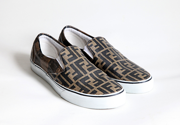 Vans Vintage Fendi Customs By Tia Slip On 1