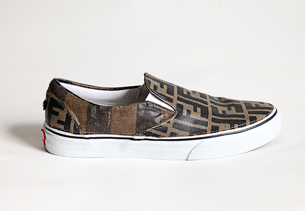 Vans Vintage Fendi Customs By Tia Slip On 2