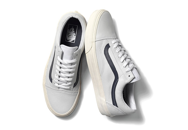 Vans Vintage Pack January 2015 Old Skool Matte Leather White