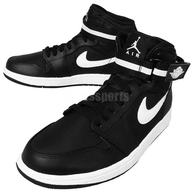 Air Jordan 1 High Strap Black Dark Grey White 04