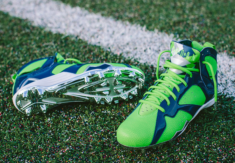 Air Jordan 7 Cleats Earl Thomas Superbowl Xlix 1