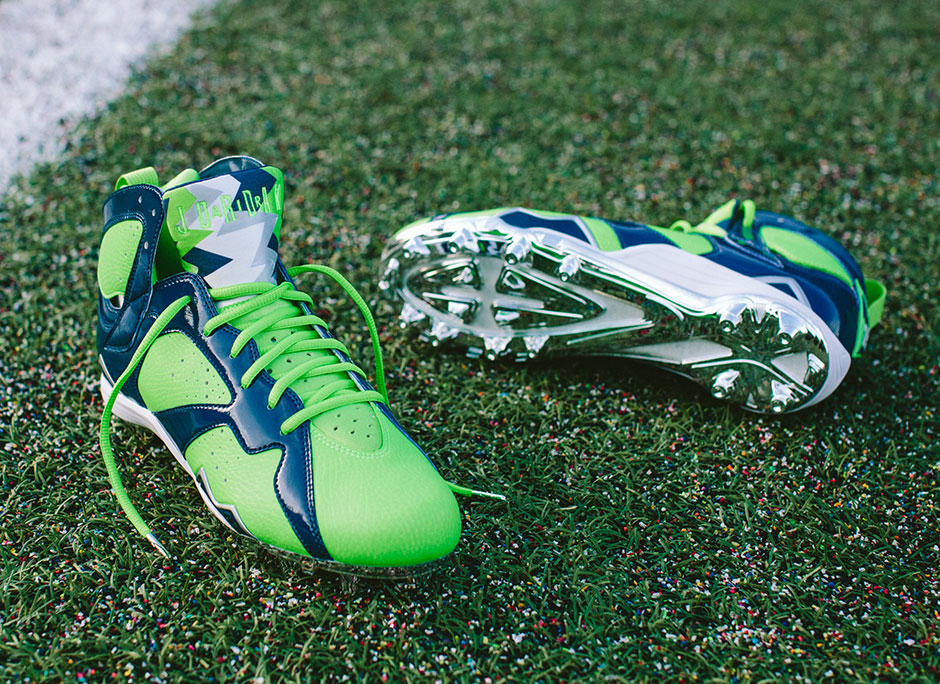 Air Jordan 7 Cleats Earl Thomas Superbowl Xlix 5