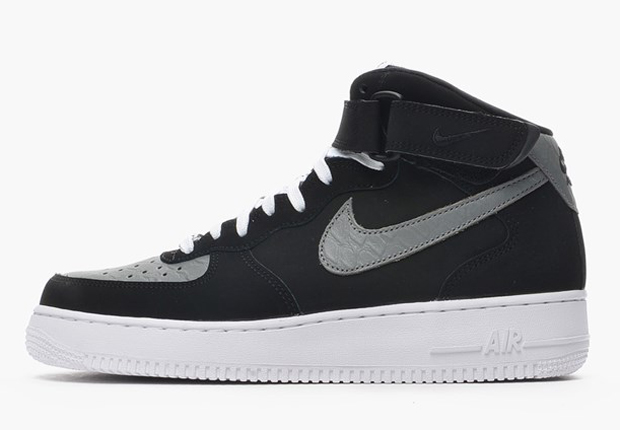 Nike Air Force 1 Mid - Black - Grey Python