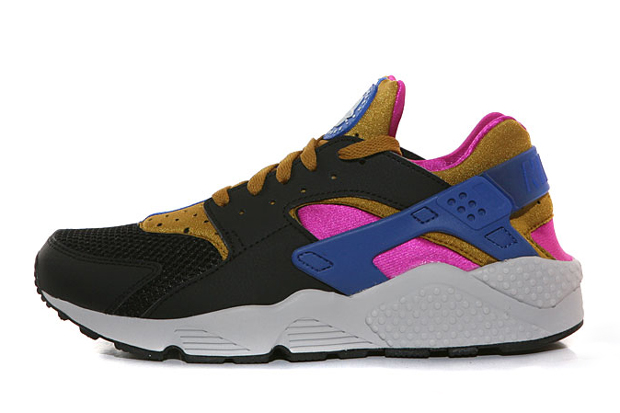 Nike Air Huarache Black Brown Fuchsia Force Game Royal 02