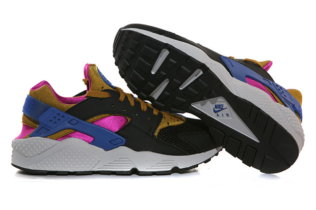 Nike Air Huarache Black Brown Fuchsia Force Game Royal 04