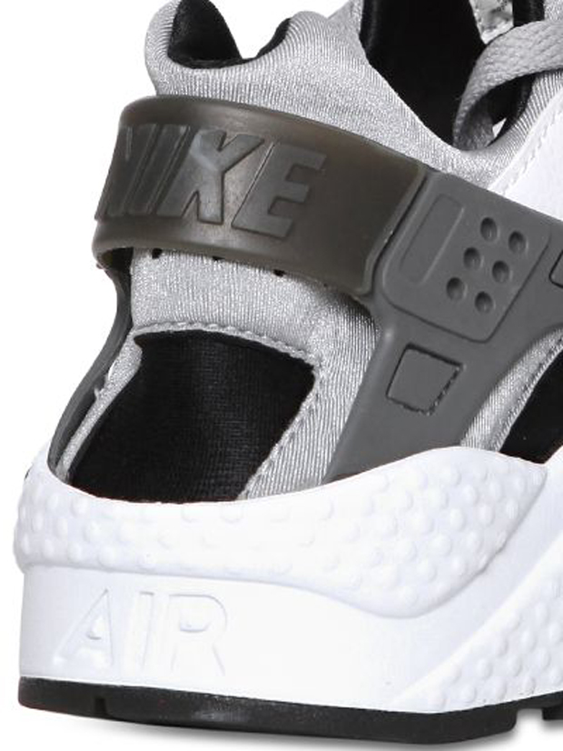 Nike Air Huarache White Metallic Silver Black 6