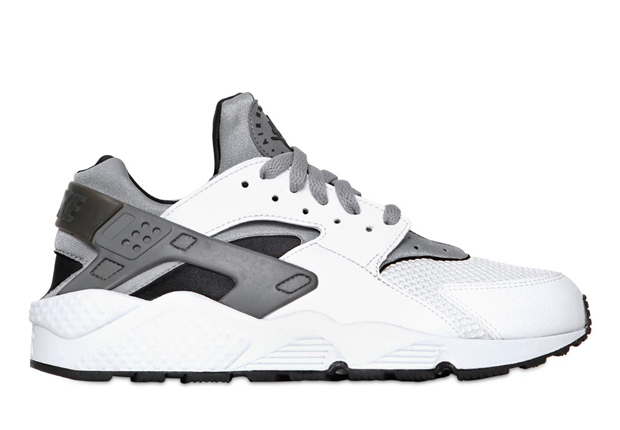 Nike Air Huarache White Metallic Silver Black