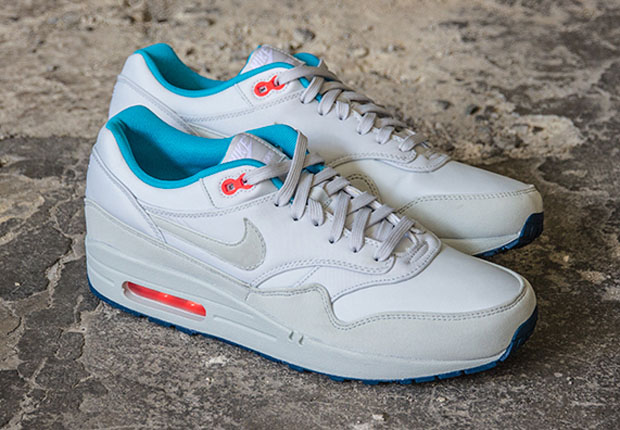 Nike Air Max 1 FB - Pure Platinum - Blue - Orange