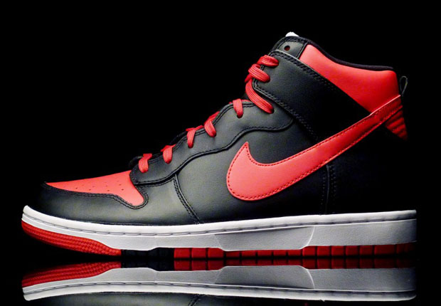 Nike Dunk High Cmft Black University Red 01