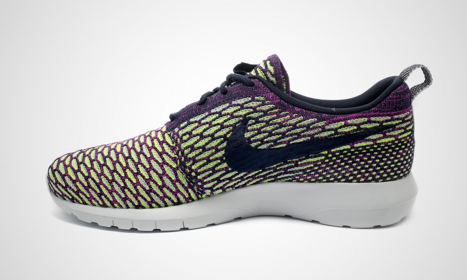 Nike Flyknit Roshe Run Multi Color Fuchsia Volt 02