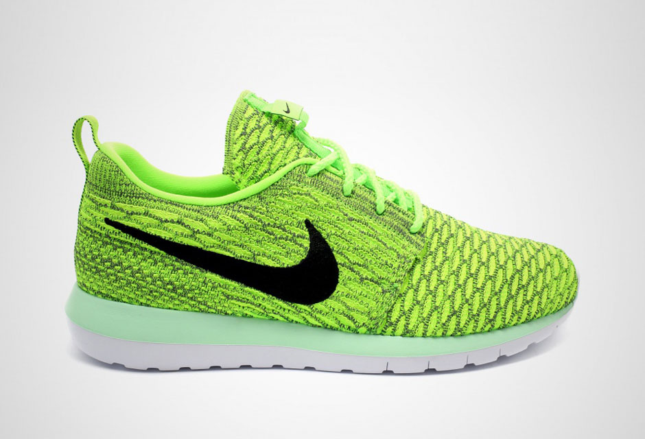 Nike Flyknit Roshe Run - Volt - Electric Green